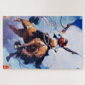 Western "Guns Ablazing" Kunst von NC Wyeth Puzzle (Horizontal)