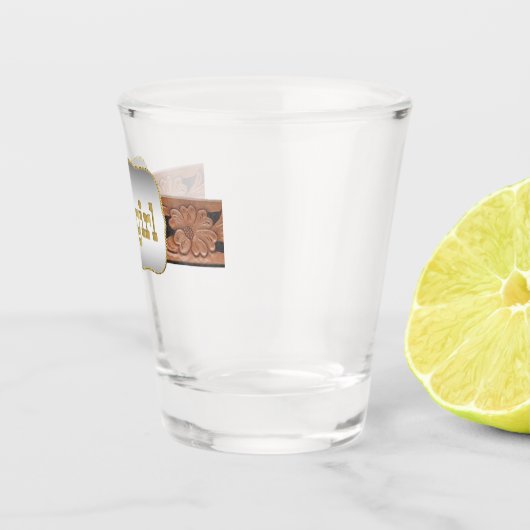 Western-Gurt und Cowgirl-Schnalle Schnapsglas (Rechts)
