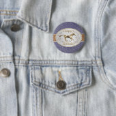 Western Gürtel und Schnalle auf Denim Happy Birthd Button (Beispiel)