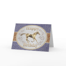 Western Gürtel und Schnalle auf Denim Happy Birthd