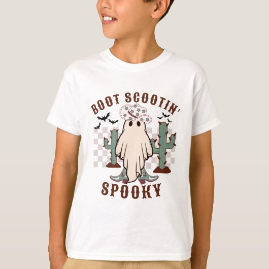 Western Halloween Boot Scootin Spooky T-Shirt (Vorderseite)