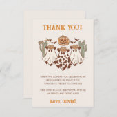 Western Halloween Cowboy Geburtstagsparty Dankeskarte (Vorne/Hinten)