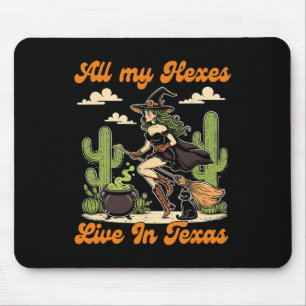 Western Halloween Cowgirl Hexe Live Mousepad