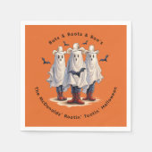 Western Halloween Funny Ghost Cowboys Custom Serviette (Vorderseite)