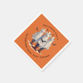 Western Halloween Funny Ghost Cowboys Custom Serviette (Ecke)