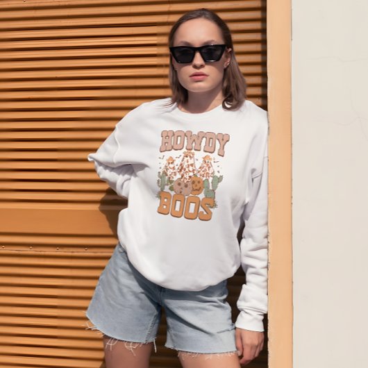 Western Halloween "Howdy Boos" Geister Cowboy Hats T-Shirt