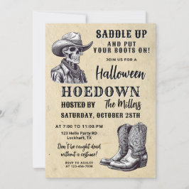 Western Halloween-Party, Spooky Cowboy, Hoedown Einladung