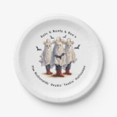 Western Halloween Spooky Cowboy Ghosts Custom Pappteller (Vorderseite)