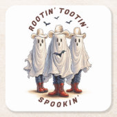 Western Halloween Spooky Cowboy Ghosts Custom Rechteckiger Pappuntersetzer (Vorderseite)