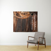 Western Hat und Lasso Backdrop für Grad Party Wandteppich (Beispiel (Horizontal))