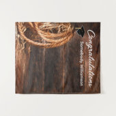 Western Hat und Lasso Backdrop für Grad Party Wandteppich (Vorderseite (Horizontal))