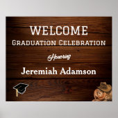 Western Hat und Lasso Grad Party Willkommen Poster (Vorne)