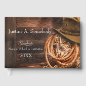 Western Hat und Lasso Graduation Party Gästebuch (Vorderseite)