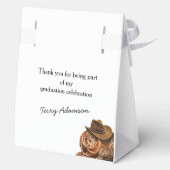 Western Hat und Lasso Graduation Party Geschenkschachtel (Rückseite)