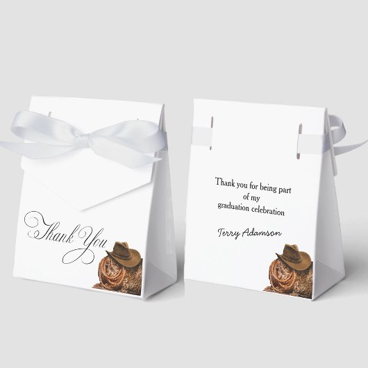 Western Hat und Lasso Graduation Party Geschenkschachtel