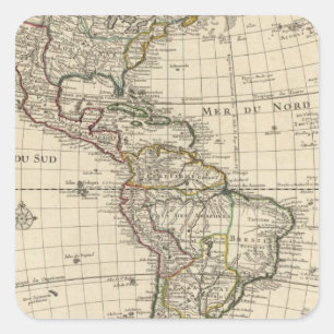 Western Hemisphäre 2 Quadratischer Aufkleber