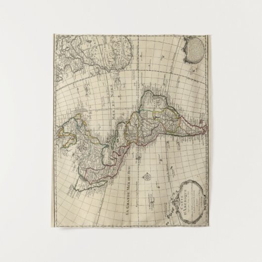 Western-Hemisphäre 2 Wandteppich (Vorderseite)