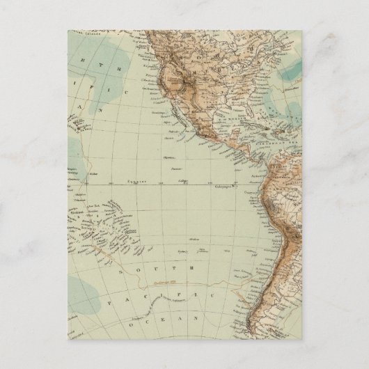 Western Hemisphäre 3 Postkarte (Vorderseite)