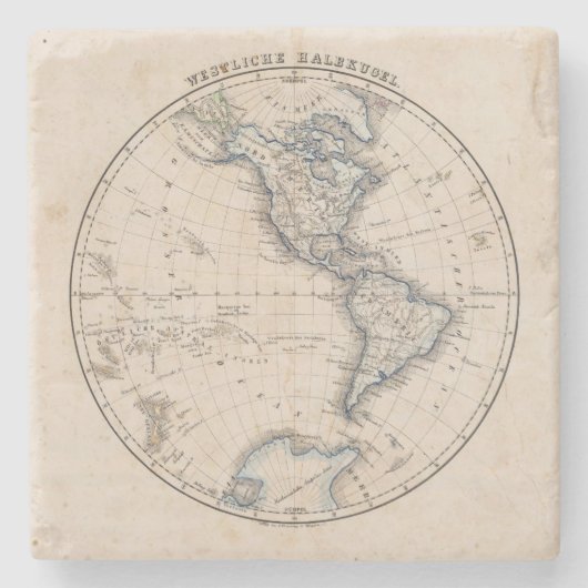 Western-Hemisphäre 6 Steinuntersetzer (Vorderseite)