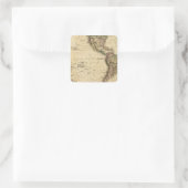 Western Hemisphäre 8 Quadratischer Aufkleber (Tasche)