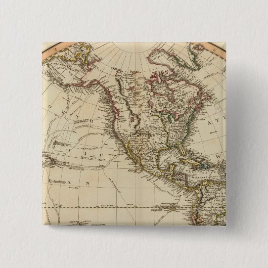 Western Hemisphäre Circle Map Button (Vorderseite)