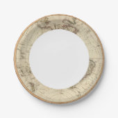 Western Hemisphäre Circle Map Pappteller (Vorderseite)