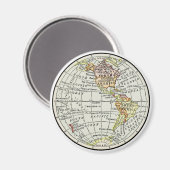 Western Hemisphäre Karte Globe Travel Art Magnet (Vorderseite/Rückseite)