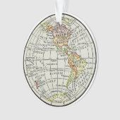 Western Hemisphäre Map Globe Travel Ornament (Vorderseite)
