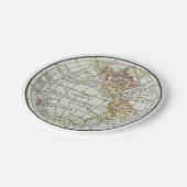 Western Hemisphäre Map Globe Travel Pappteller (Schrägansicht)