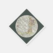 Western Hemisphäre Map Globe Travel Serviette (Ecke)