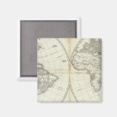 Western Hemisphäre oder Neue Welt Magnet (Vorderseite/Rückseite)
