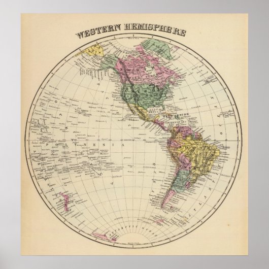 Western Hemisphäre Poster (Vorne)