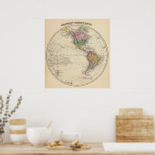 Western Hemisphäre Poster (Küche)