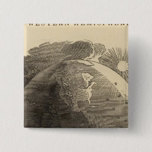 Western Hemisphere Karte von Goodrich Button (Vorderseite)