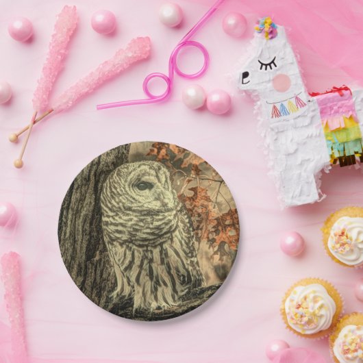 Western Herbst Blätter Eichenbaum Pappteller (Party)