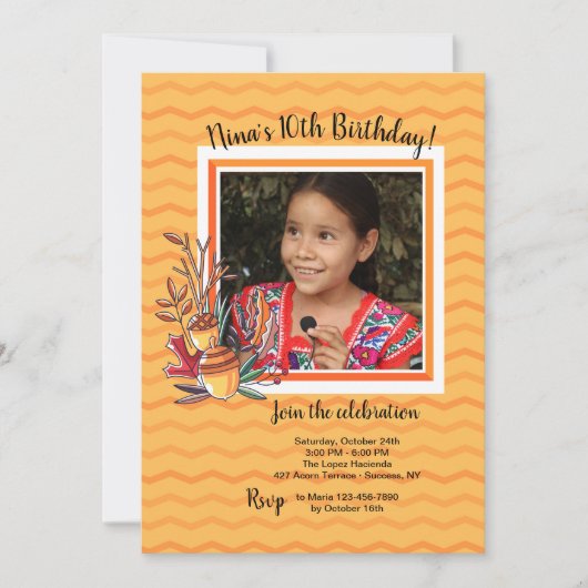 Western Herbst Foto Einladung (Vorderseite)