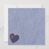 Western Herz und Karo Hochzeit Einladung (Rückseite)