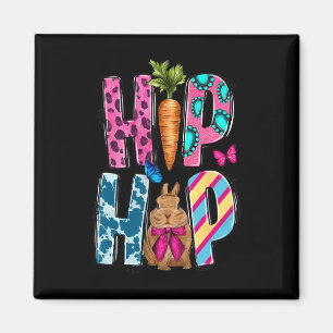 Western Hip Hop Bunny und Carrot Happy Ostertag Magnet