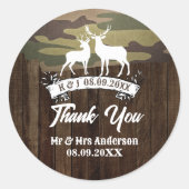 Western Hirsch Die Jagd ist über der Gastgeschenk  Runder Aufkleber (Vorderseite)