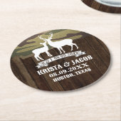 Western Hirsch Die Jagd ist über der Gastgeschenk Runder Pappuntersetzer (Angewinkelt)