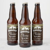 Western Hirsch die Jagd ist vorbei Hochzeit Bierflaschenetikett (Flaschen)