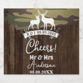 Western Hirsch die Jagd ist vorbei Hochzeit Bierflaschenetikett (Einzelnes Label)