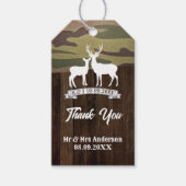 Western Hirsch die Jagd ist vorbei Hochzeit Geschenkanhänger (Vorderseite)