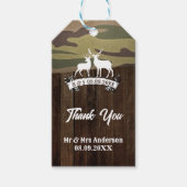 Western Hirsch die Jagd ist vorbei Hochzeit Geschenkanhänger (Vorderseite)