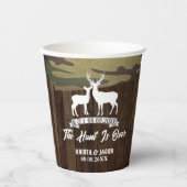 Western Hirsch die Jagd ist vorbei Hochzeit Pappbecher (Vorderseite)