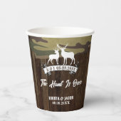 Western Hirsch die Jagd ist vorbei Hochzeit Pappbecher (Vorderseite)