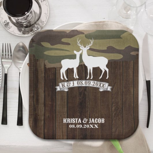 Western Hirsch die Jagd ist vorbei Hochzeit Pappteller