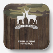 Western Hirsch die Jagd ist vorbei Hochzeit Pappteller (Vorderseite)
