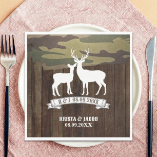 Western Hirsch die Jagd ist vorbei Hochzeit Serviette