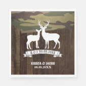 Western Hirsch die Jagd ist vorbei Hochzeit Serviette (Vorderseite)